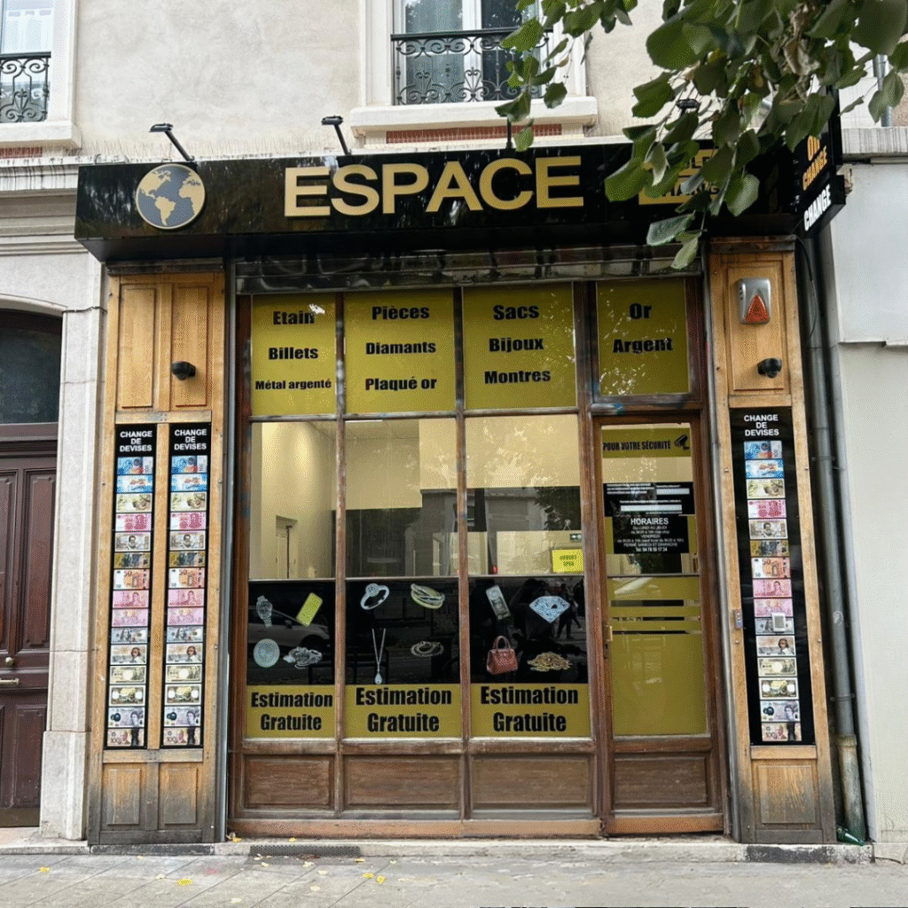 Devanture magasin espace gold change Grenoble